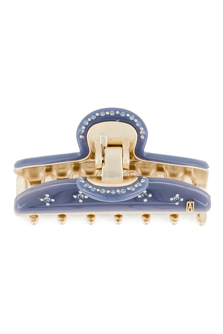 Vendrome Crystal Hair Clip, Alternate, color, NAVY BLUE