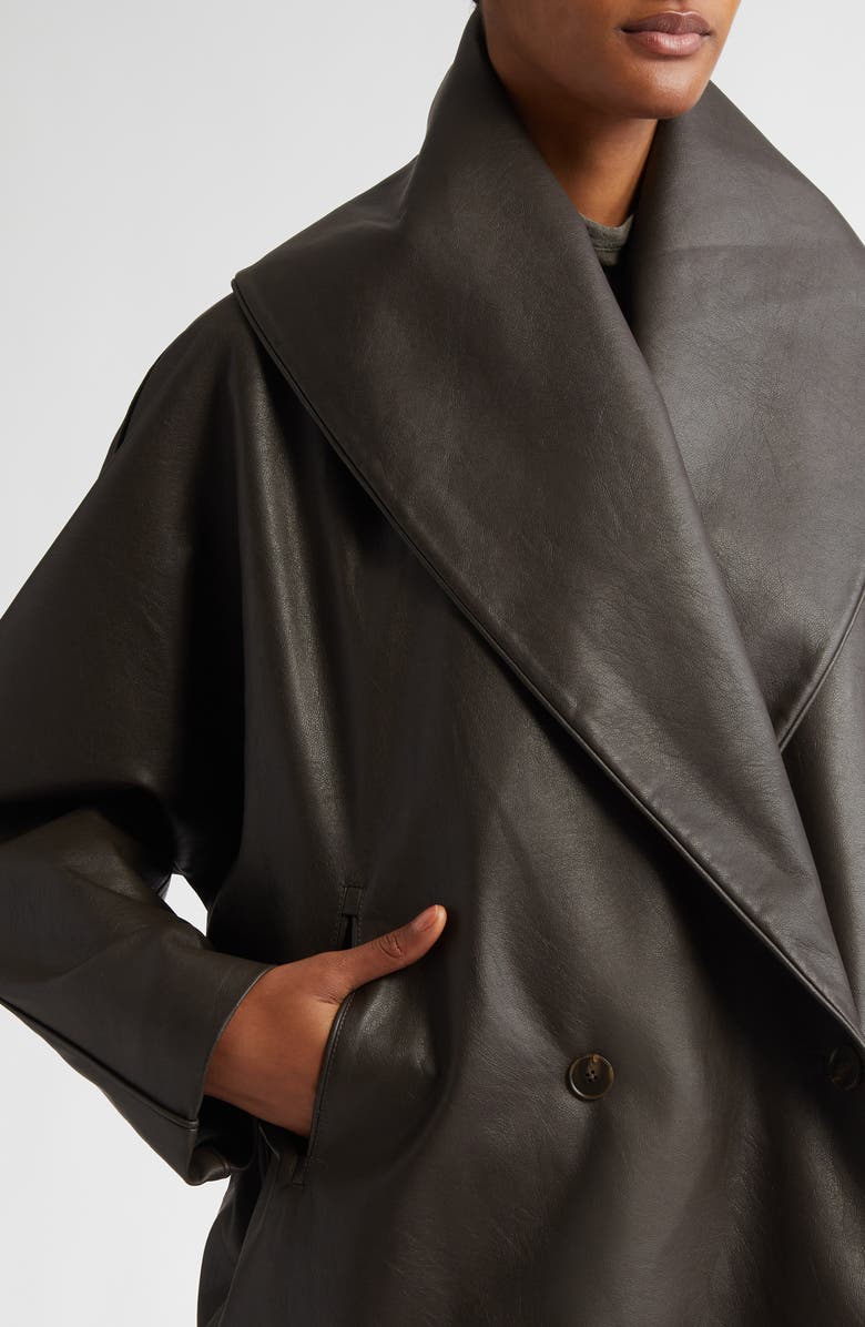 GIA STUDIOS Shawl Collar Faux Leather Jacket, Alternate, color,