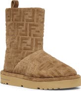 Fendi Après Chic FF Logo Genuine Shearling Lined Bootie