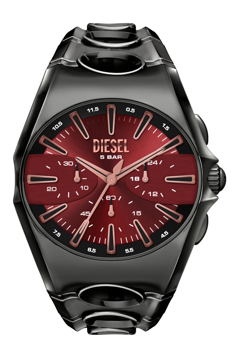 D-Curve Chronograph Bracelet Watch, 48mm, Main, color, GUNMETAL