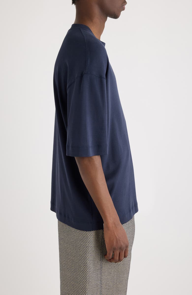 Jacquemus Le-T-Shirt Stazione Logo Patch T-Shirt, Alternate, color, Station Patch Navy