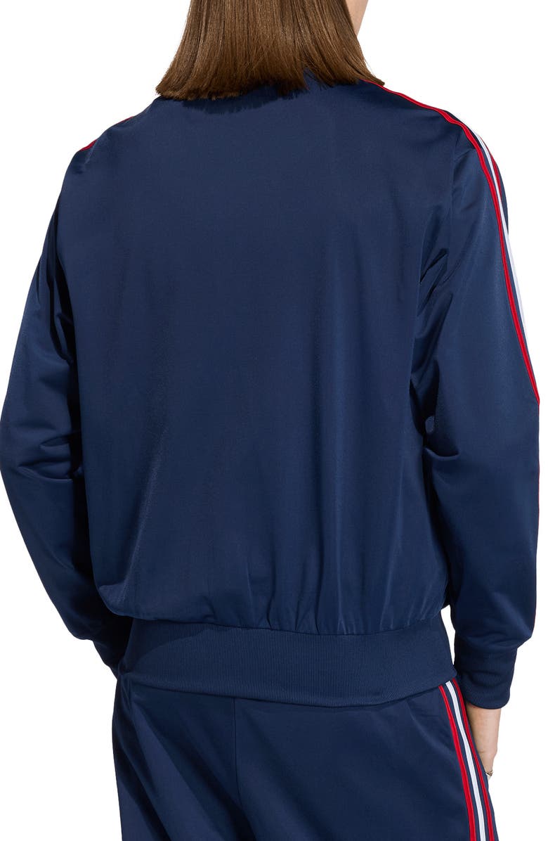 adidas Firebird Recycled Polyester Track Jacket, Alternate, color, Night Indigo/ Scarlet/ White