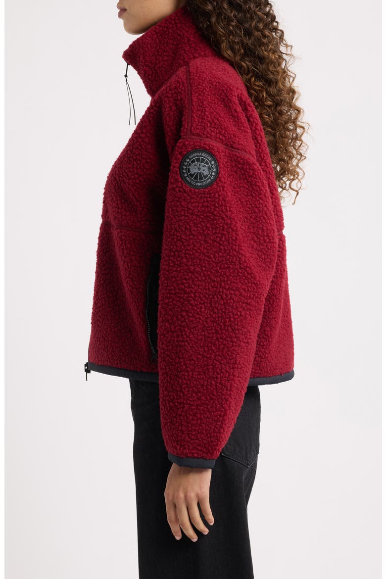 Simcoe Fleece Zip-Up Jacket, Alternate, color, BURNT VERMILLION