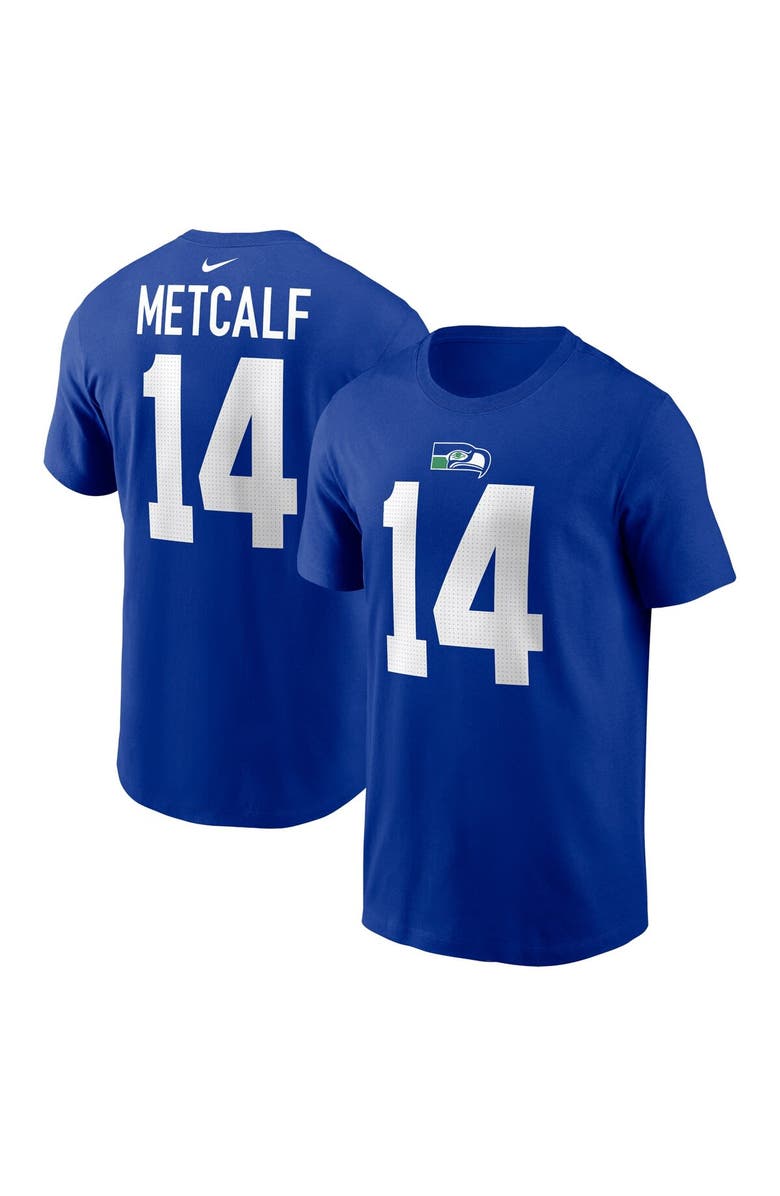 Nike Men's Nike DK Metcalf Royal Seattle Seahawks Throwback Player Name & Number T-Shirt, Main, color,