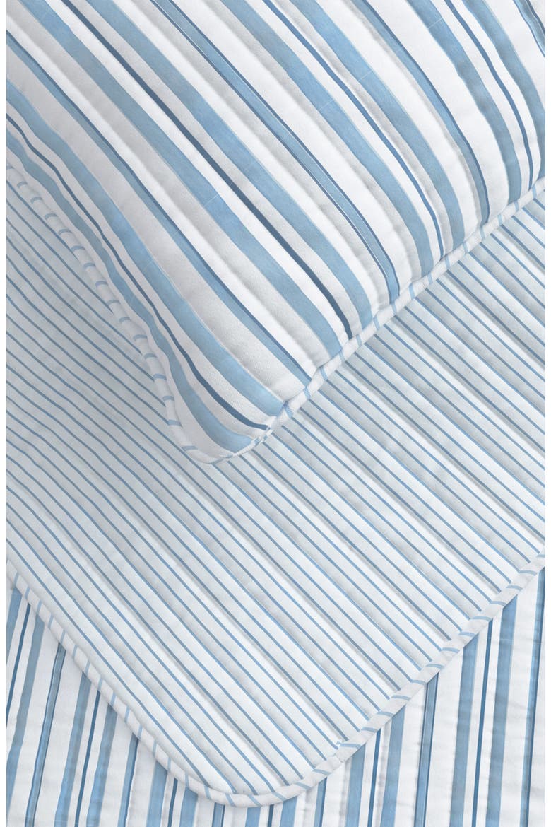 Watercolor Striped Quilt Set, Alternate, color, BLUE WATERCOLOR STRIPE