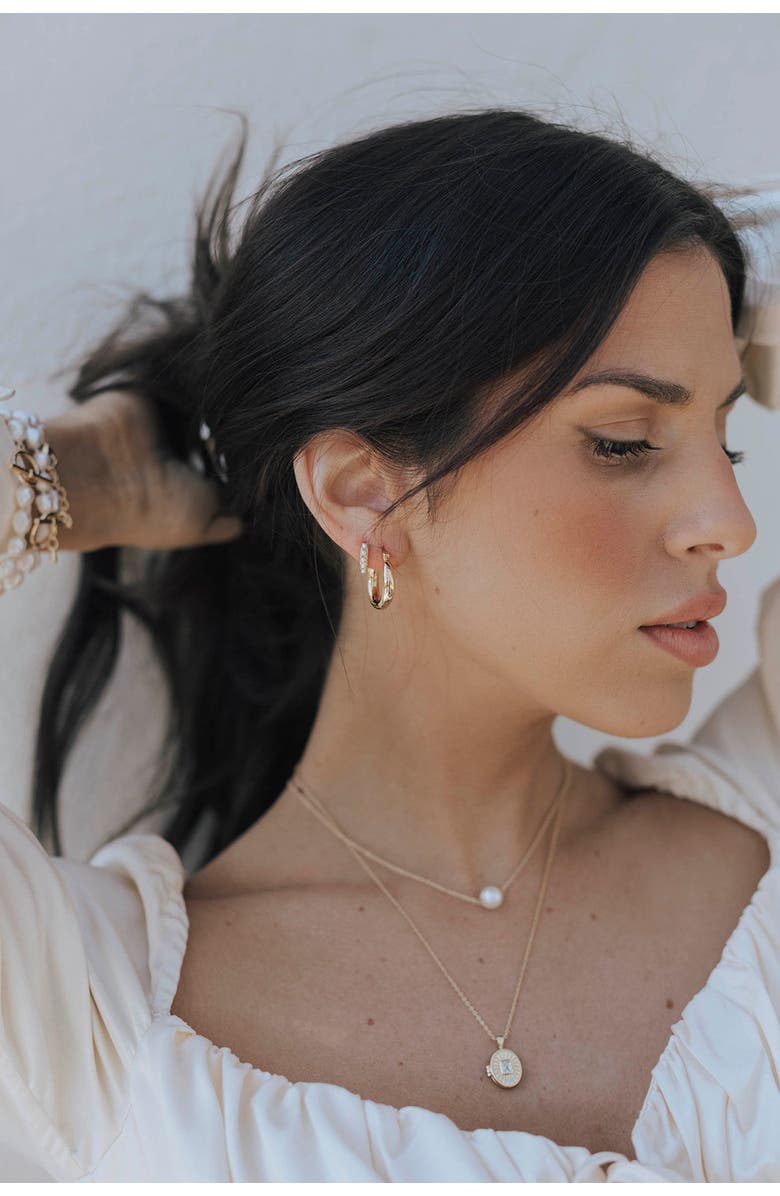 Untamed Petals Nadia Classic Gold Hoops, Alternate, color, 