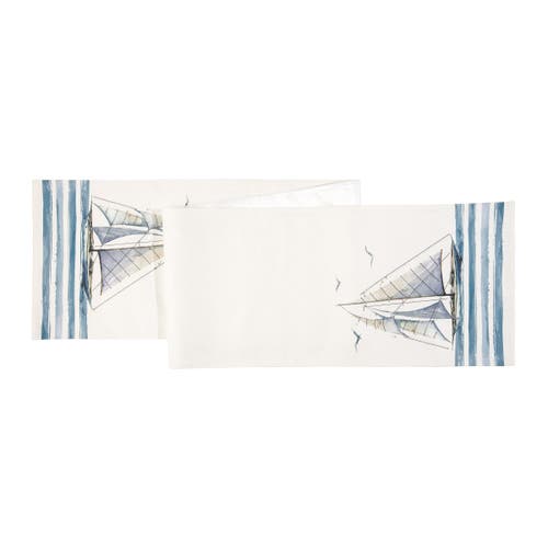 C & F Home C&f Home Let Your Dreams Set Sail Embroidered Table Runner In White