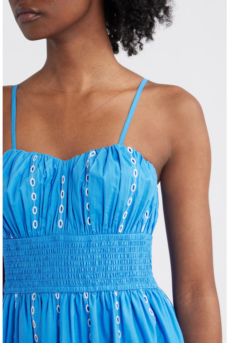 Murano Embroidered Eyelet Cotton Sundress, Alternate, color, FRENCH BLUE