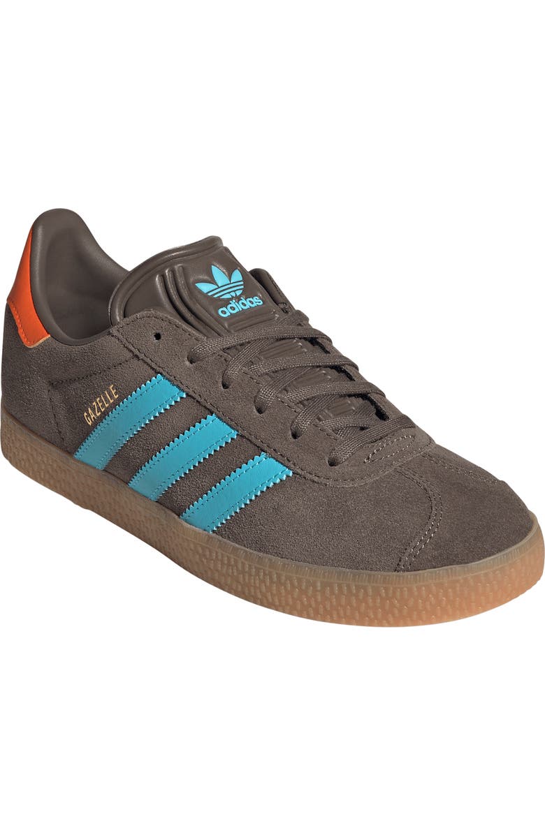 adidas Kids' Gazelle Sneaker, Main, color, Brown/ Blue/ Orange