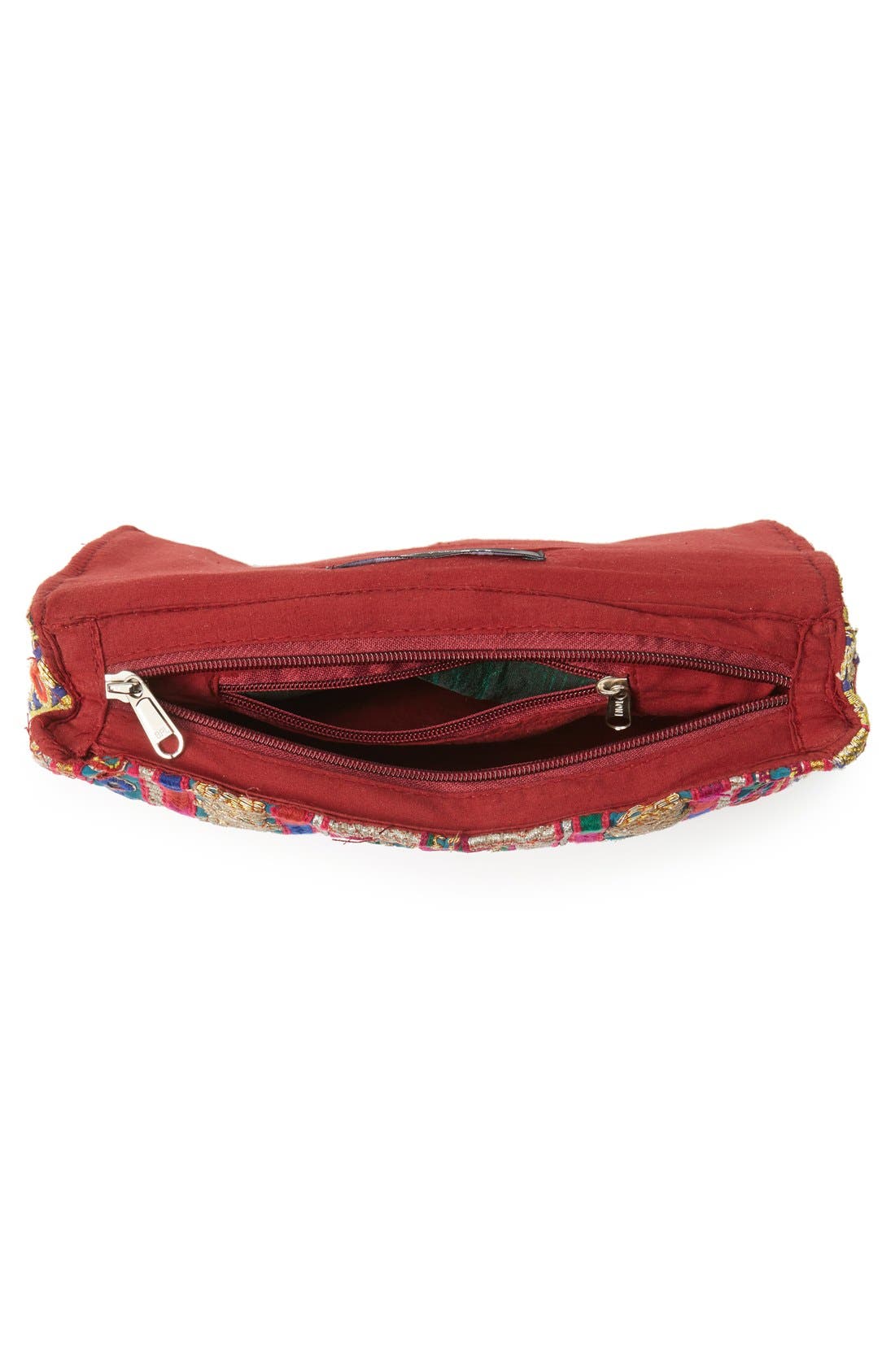 All Things Mochi 'Jaipur' Pompom Clutch, Alternate, color, 