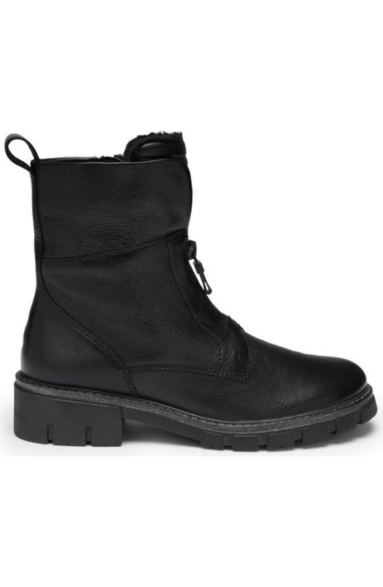 ara Deon Leather Bootie, Alternate, color, Black