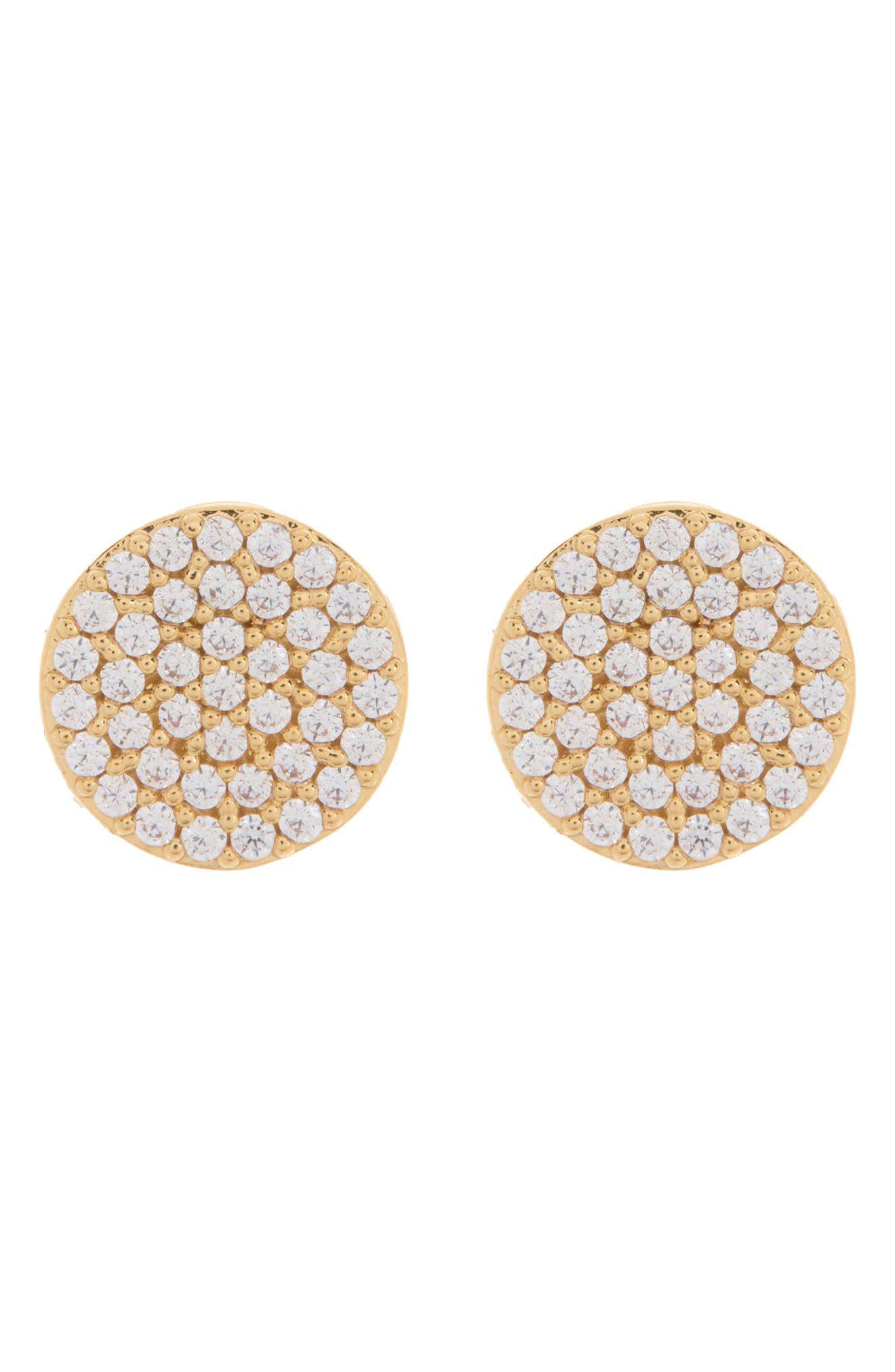Nadri CZ Pavé Disc Stud Earrings