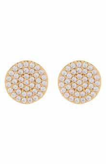 Nadri CZ Pavé Disc Stud Earrings