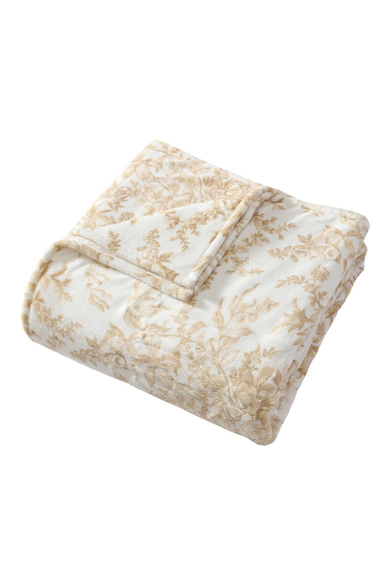 Bedford Reversible Faux Shearling Heated Throw Blanket, Main, color, LIGHT BEIGE