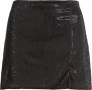 MANGO Cher Crystal Detail Miniskirt