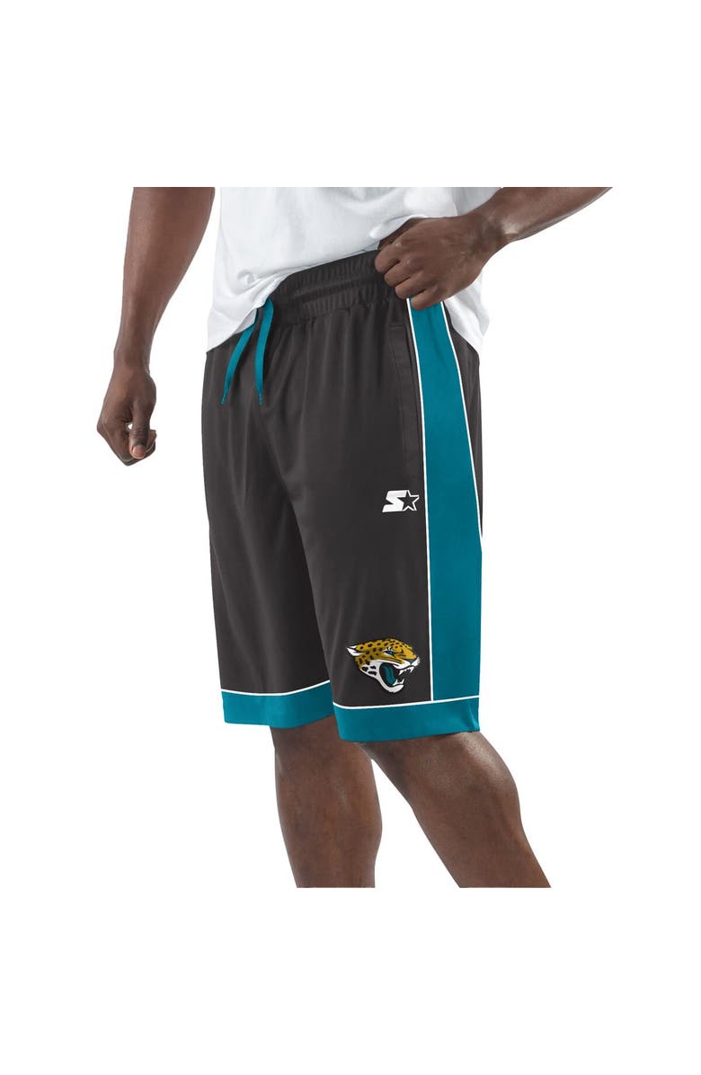 STARTER Men's Starter Black/Teal Jacksonville Jaguars Fan Favorite Fashion Shorts, Main, color, Black