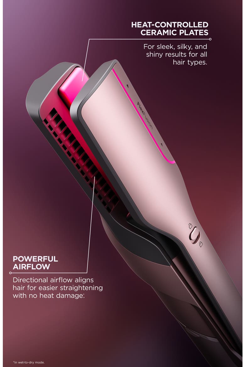 FlexFusion™ Air & Ceramic System with Air Straightener for Straight & Wavy Hair, Alternate, color, COSMIC BLUSH