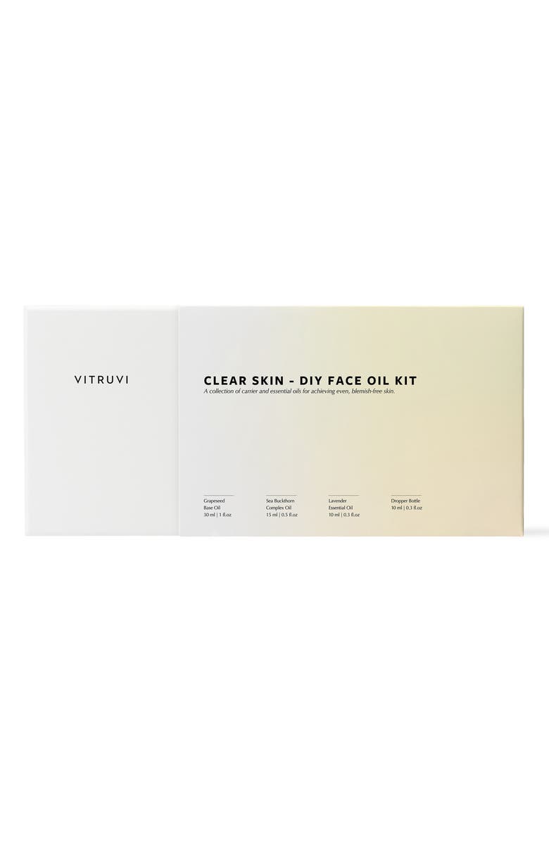 Vitruvi Clear Skin Do-It-Yourself Face Oil Set, Main, color, 