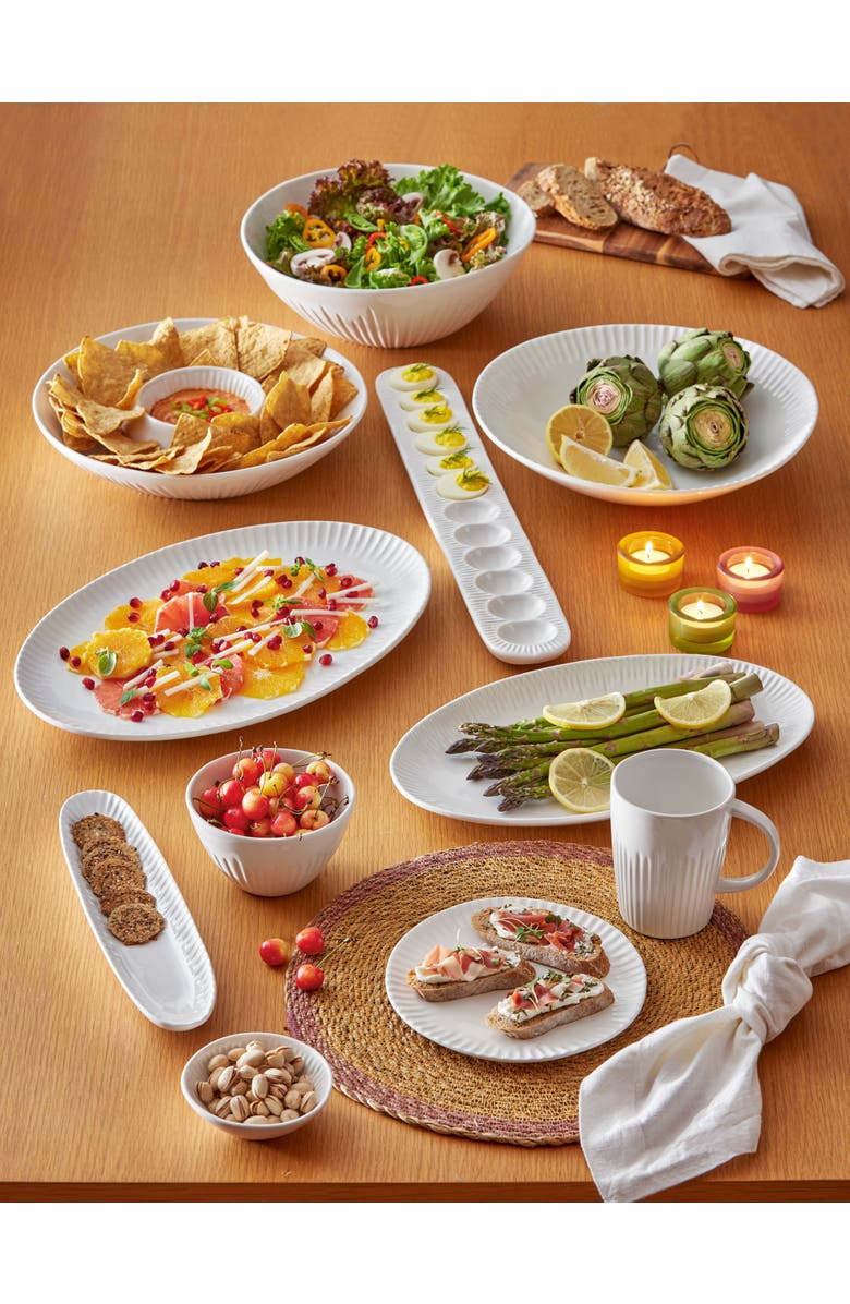 tag Vista Chip and Dip Serving Platter Set Grey Dishwasher Safe, Alternate, color, Grey