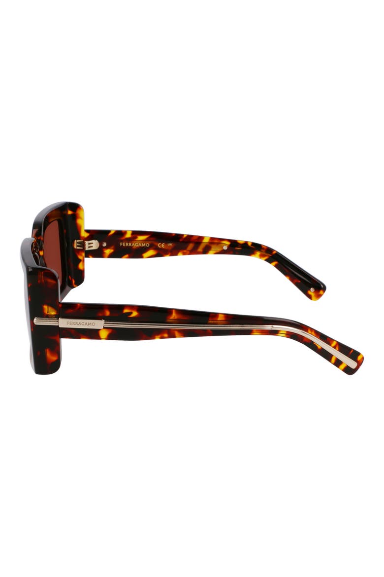 Prisma 55mm Modified Rectangular Sunglasses, Alternate, color, DARK TORTOISE