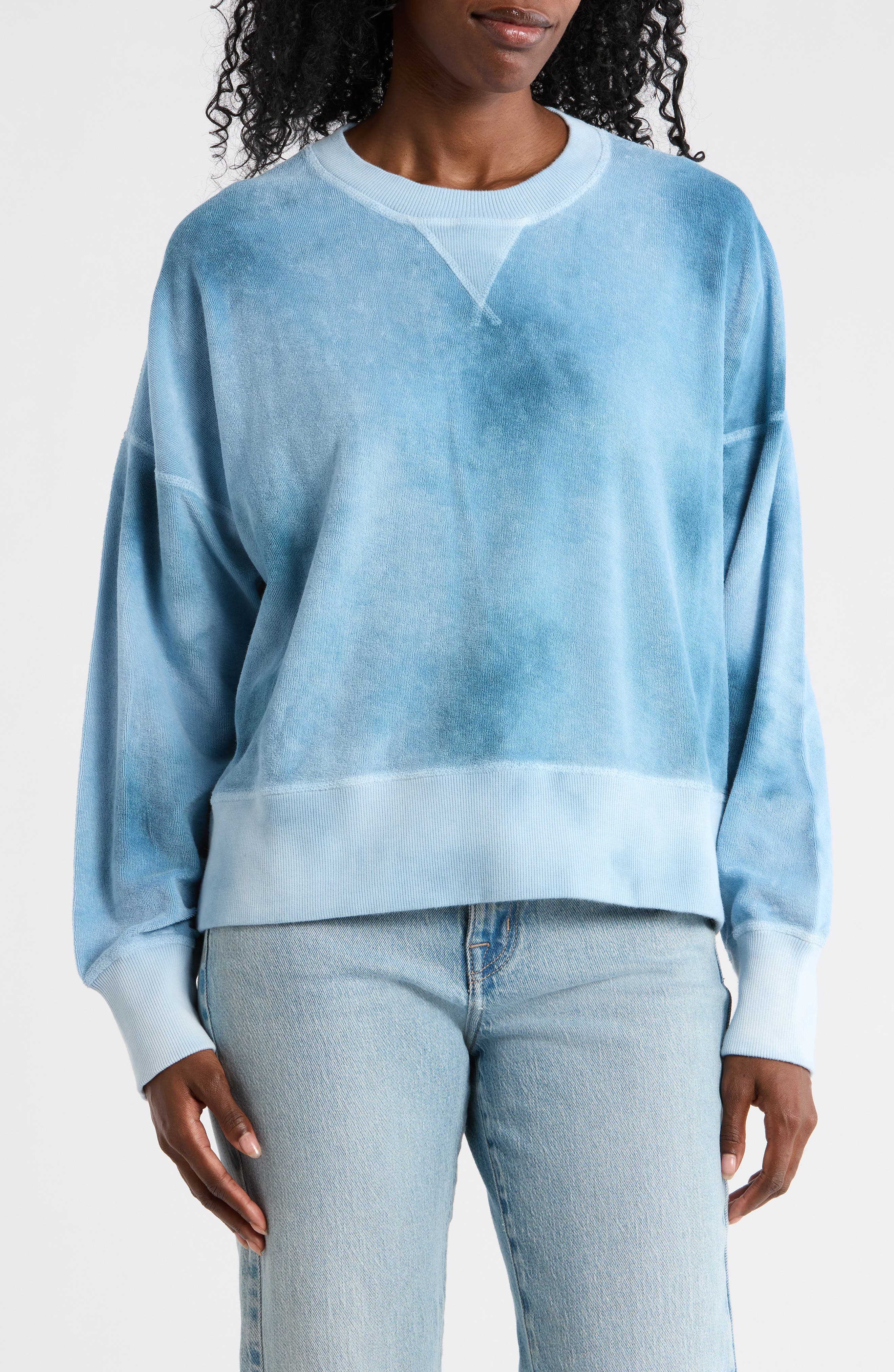 Faherty High Tide Tie Dye Pima Cotton Sweatshirt