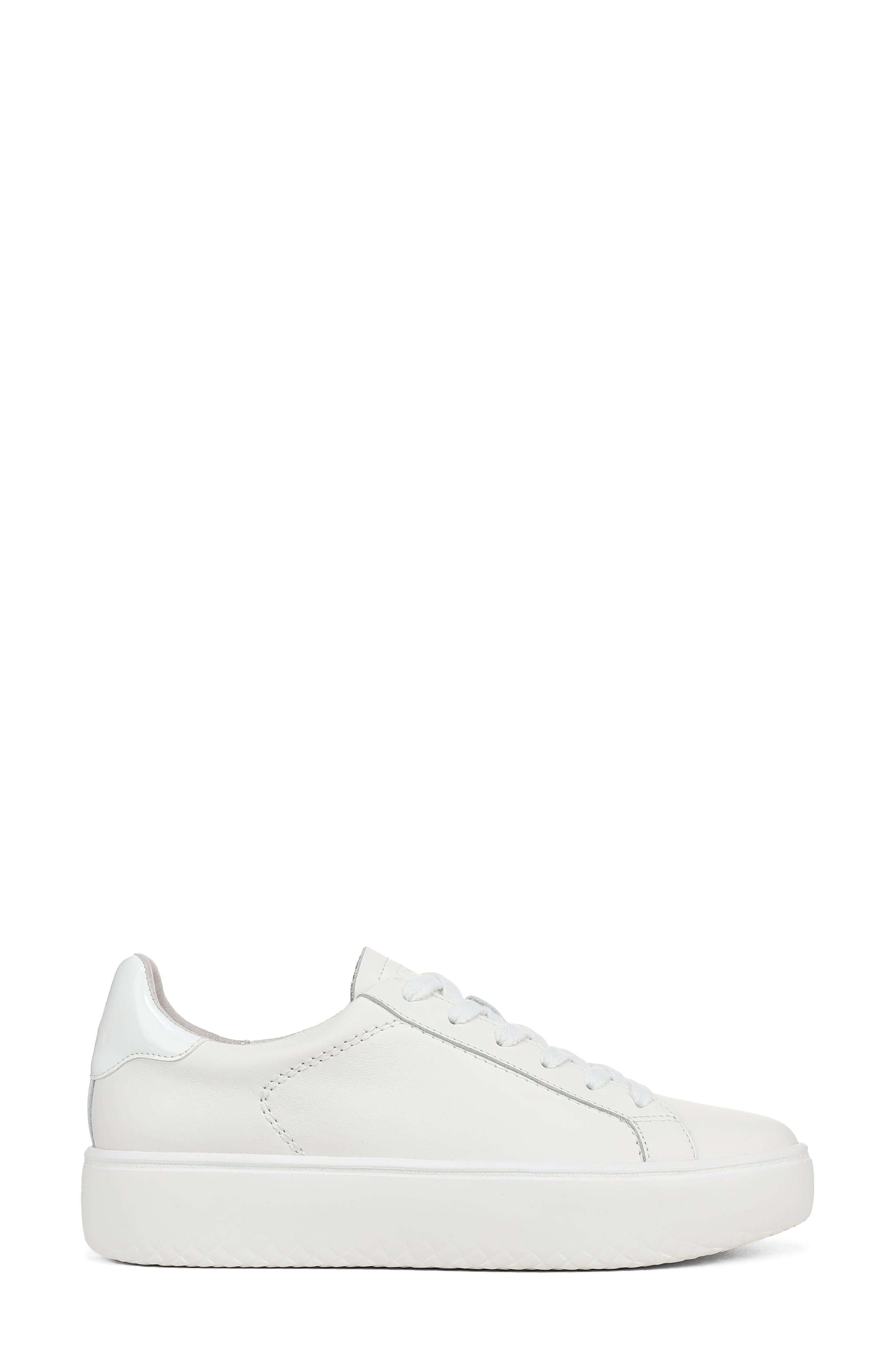 Emilia Leather Sneaker, Alternate, color, WHITE LEATHER