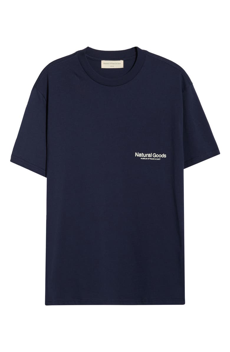 Museum of Peace & Quiet Natural Goods Graphic T-Shirt, Alternate, color, Navy