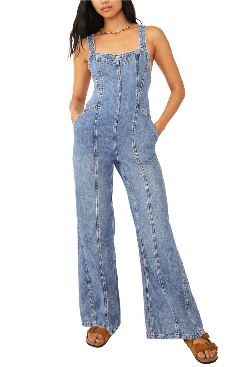 Kendra Denim Jumpsuit, Main, color, ORCHID BLUE