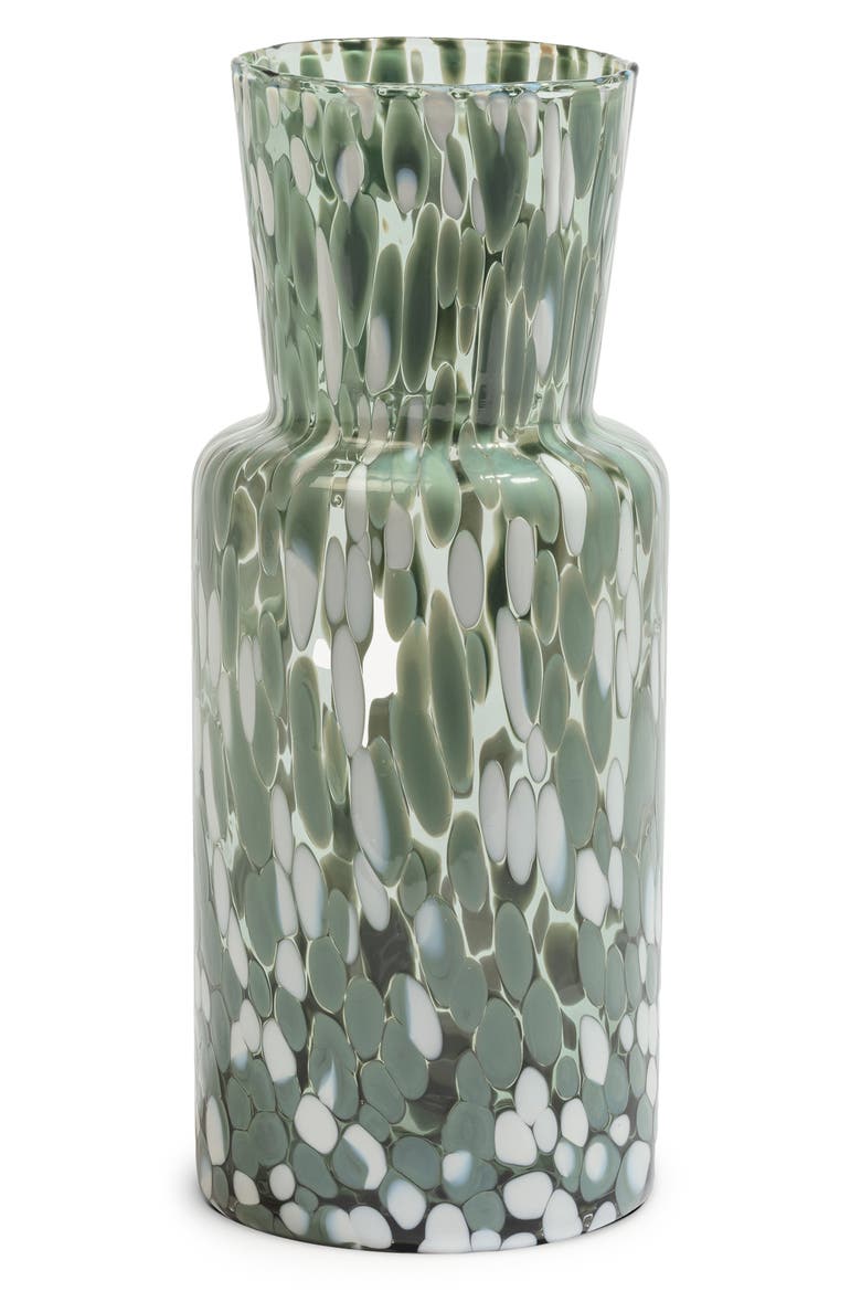 Meadow Summer Tall Vase, Main, color, CLEAR/ GREEN