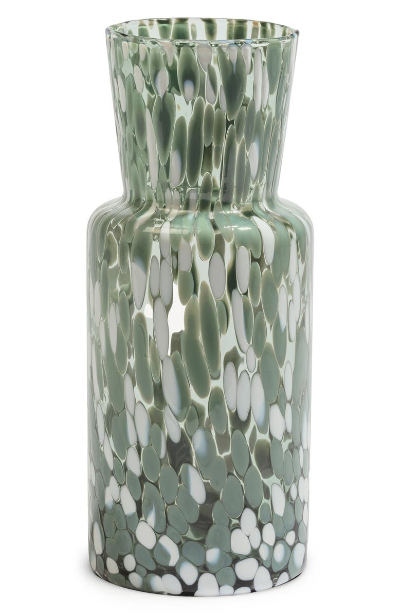 Kosta Boda Meadow Summer Tall Vase, Main, color, Clear/ Green
