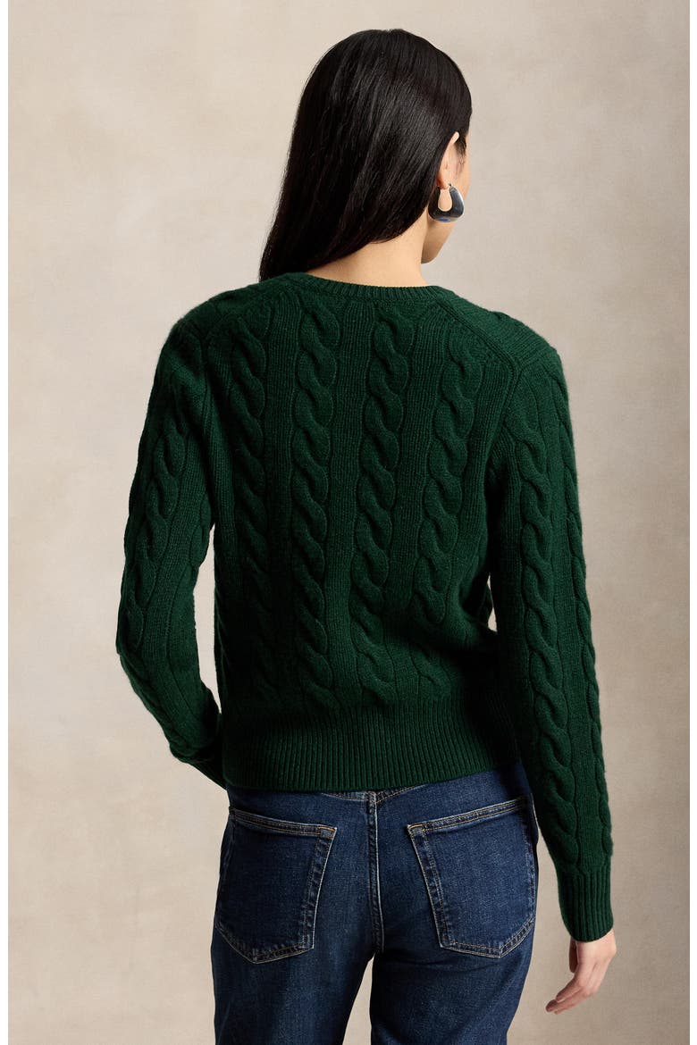 Wool & Cashmere Cardigan, Alternate, color, GREEN