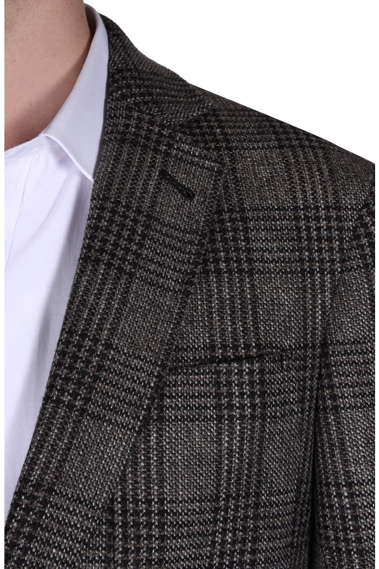 Plaid Wool Blend Sport Coat, Alternate, color, GREY