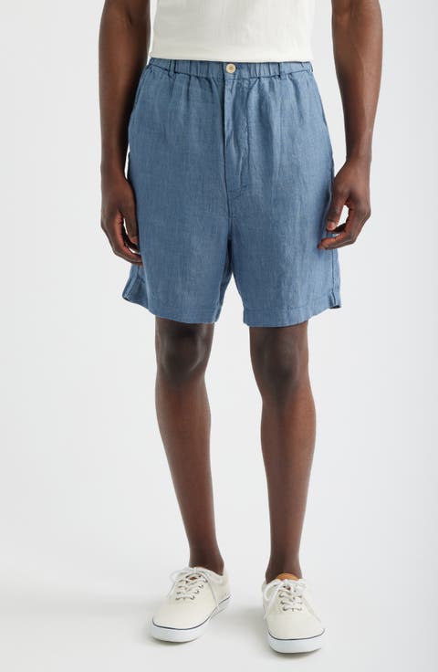 Pull-On Linen Shorts