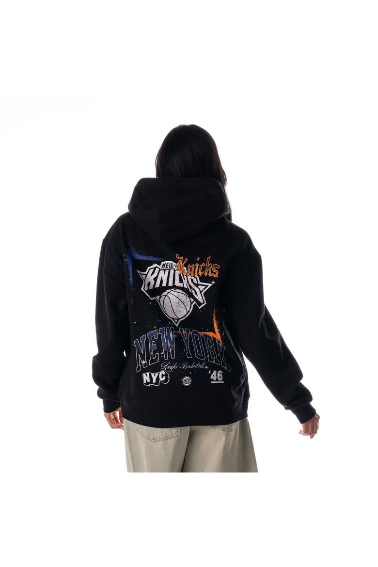 Unisex The Wild Collective Black New York Knicks Splatter Premium Hoodie, Alternate, color, Black