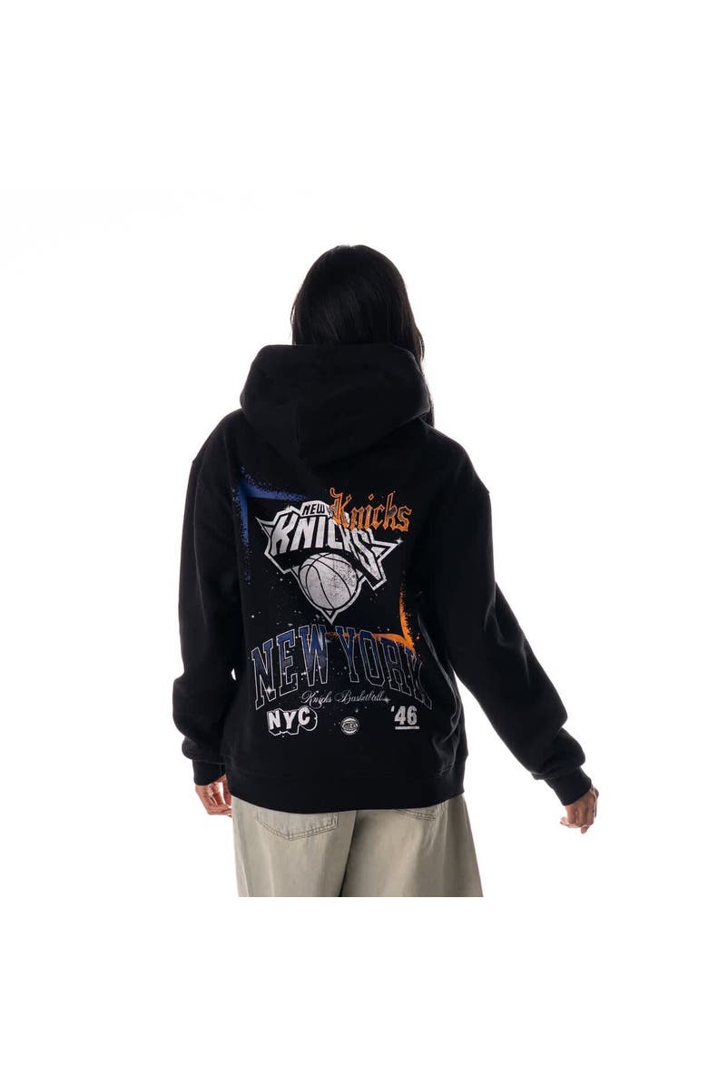 THE WILD COLLECTIVE Unisex The Wild Collective Black New York Knicks Splatter Premium Hoodie, Alternate, color, Black