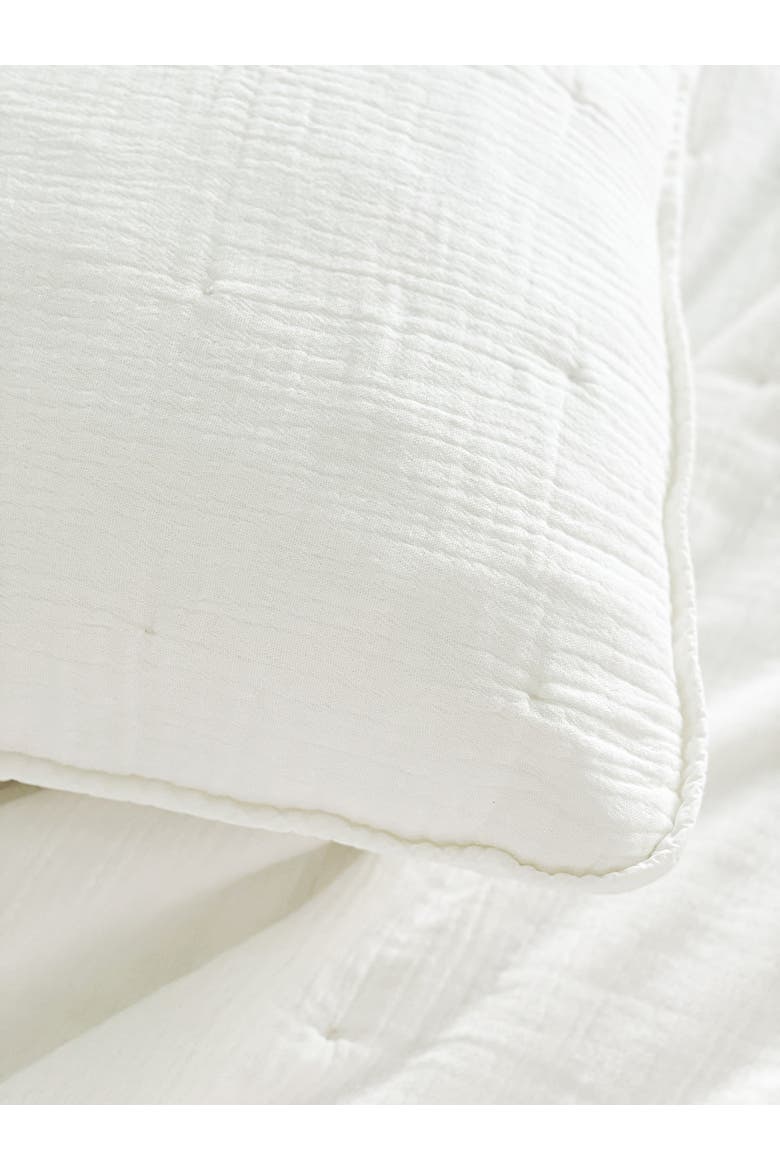 Easy Cotton Gauze Quilt & Pillow Set, Alternate, color, White
