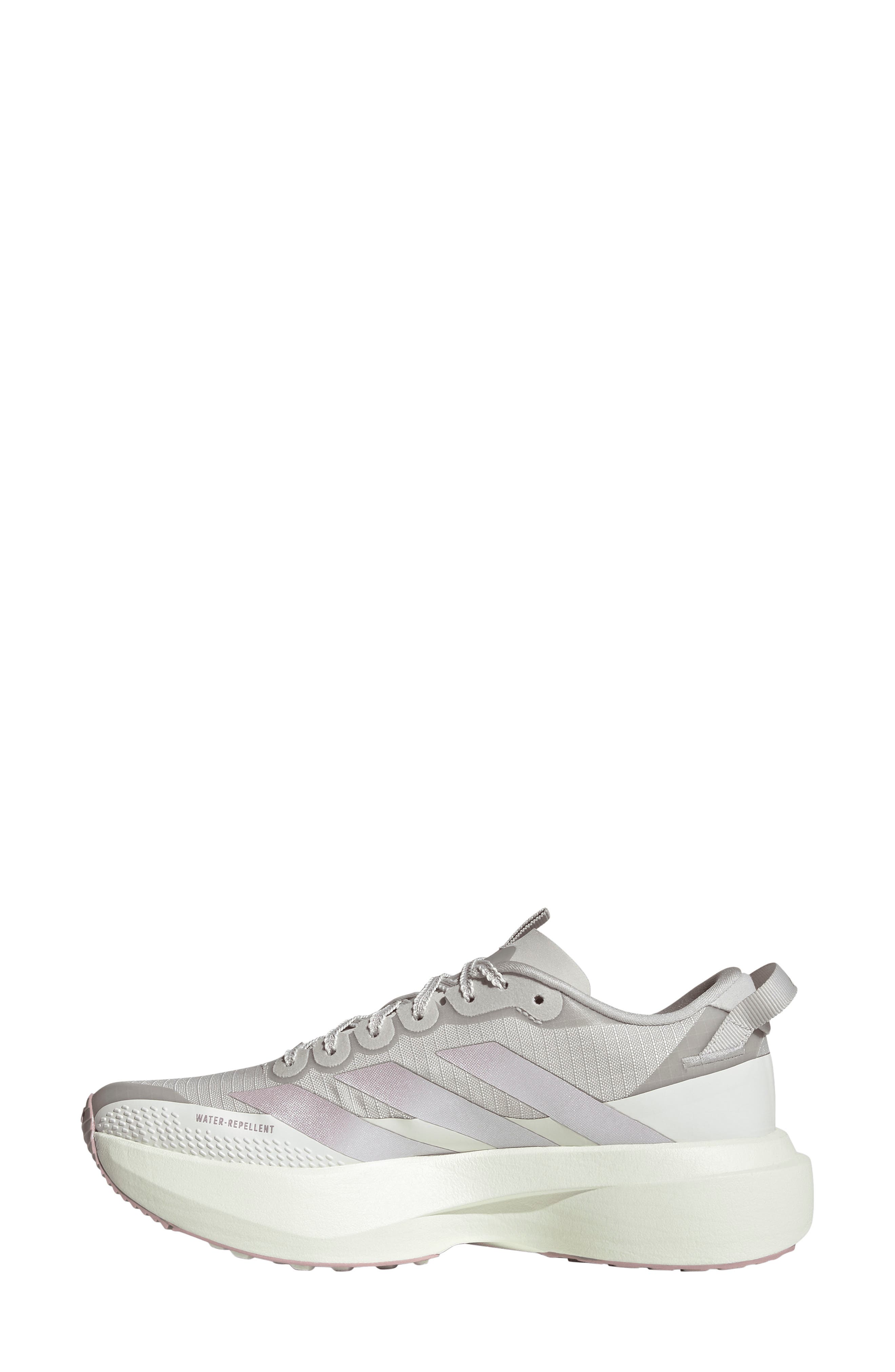 ADIZERO EVO SL ATR Running Shoe, Alternate, color, GREY ONE/ICE PURPLE/WHITE TINT