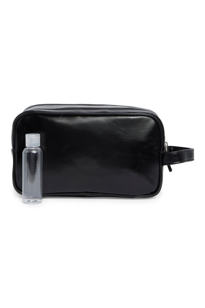 Double Zip Travel Dopp Kit, Alternate, color, BLACK