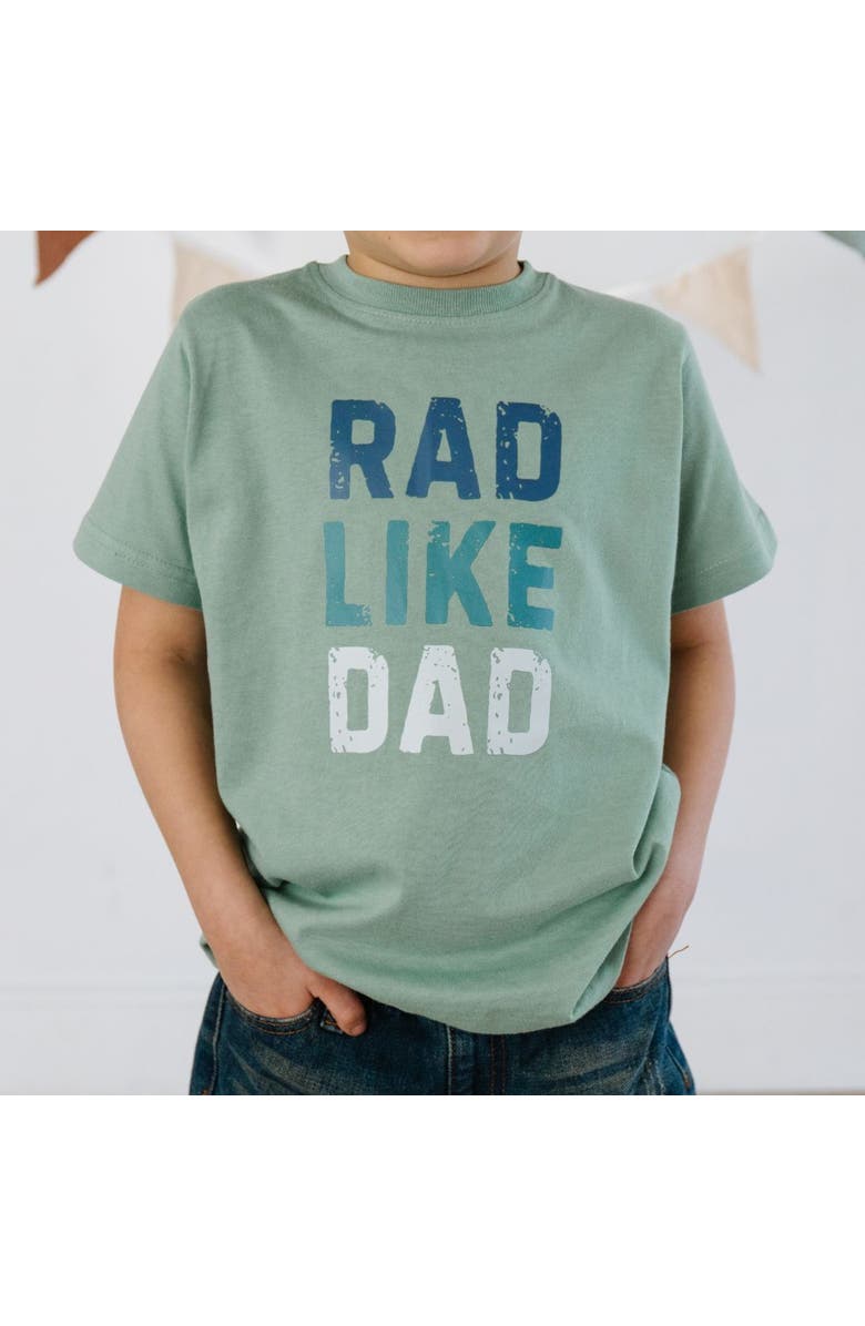 Sweet Wink Rad Like Dad Short Sleeve T-Shirt, Alternate, color, Sage