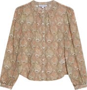 Veronica Beard Ashlynn Paisley Silk Top