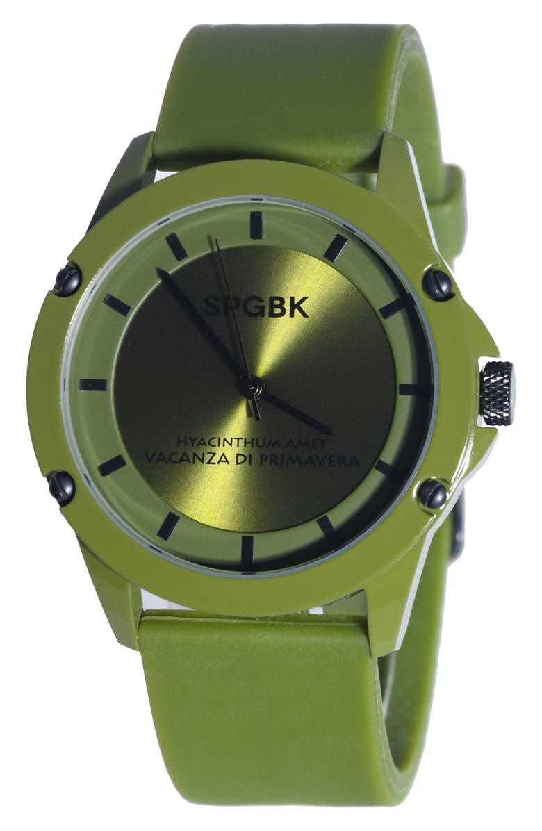 SPGBK Watches Honeycutt Silicone Band Watch, 44mm, Main, color, 