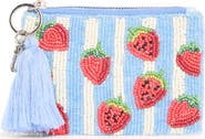 Collection XIIX Strawberry Beaded Coin Pouch