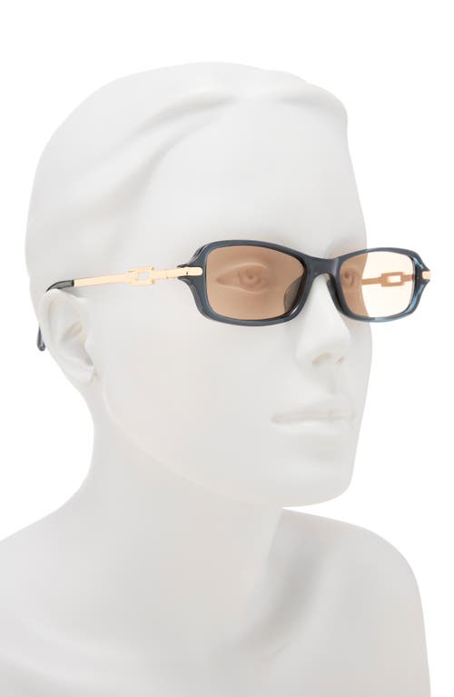 Le Specs Bamboozler Limited Edition Rectangular Sunglasses, 53mm In Blue