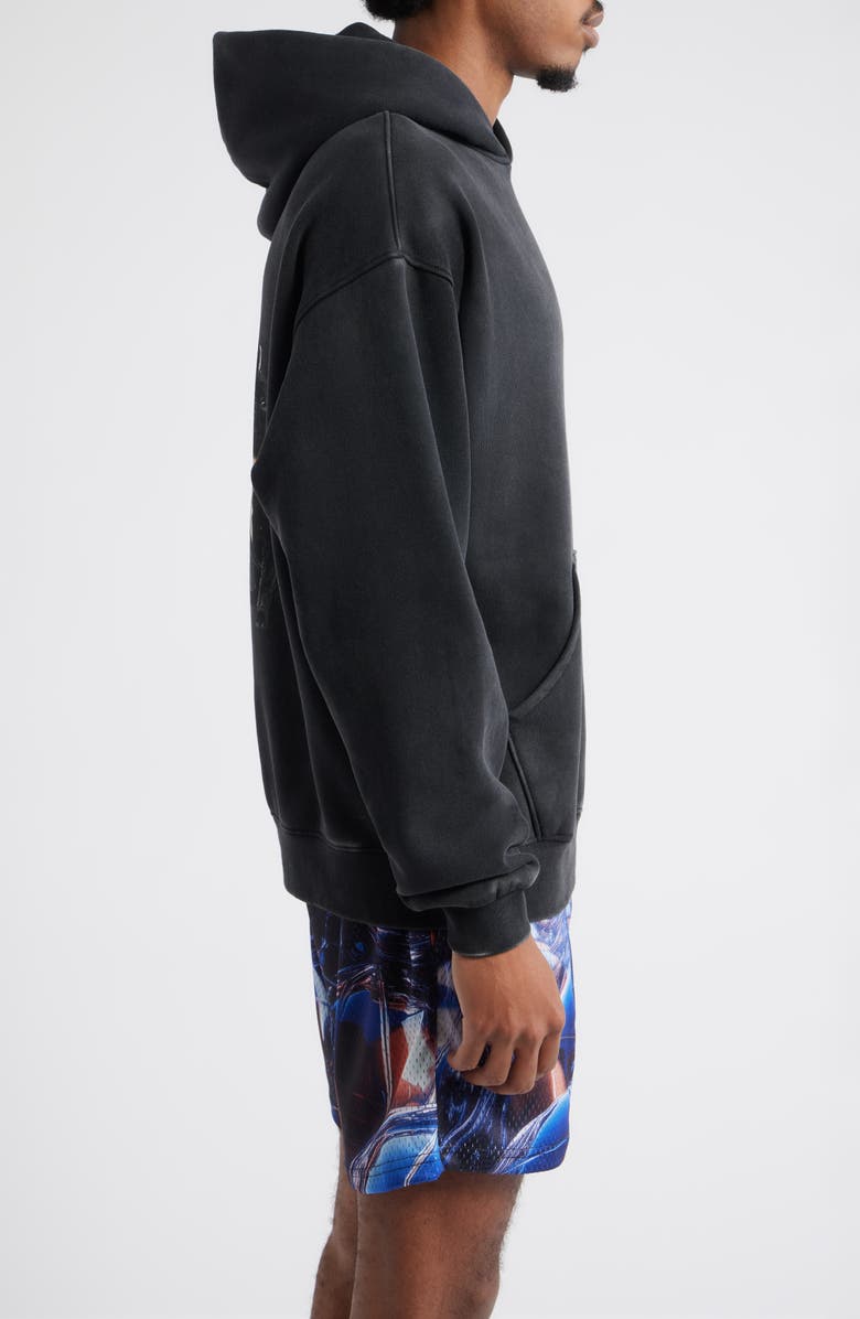 SANTO STUDIO Thugs Need Hugs Graphic Hoodie, Alternate, color, Vintage Black