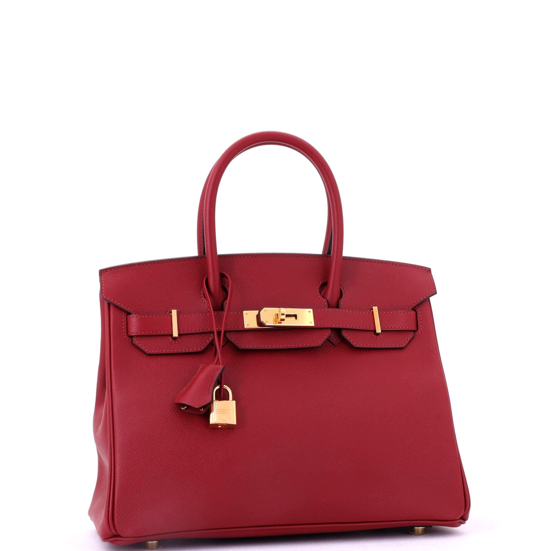 Pre-Owned Hermes Birkin Handbag Red Epsom with Gold Hardware 30, Alternate, color, 