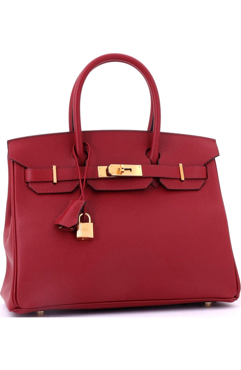 Pre-Owned Hermes Birkin Handbag Red Epsom with Gold Hardware 30, Alternate, color, Rouge Grenat