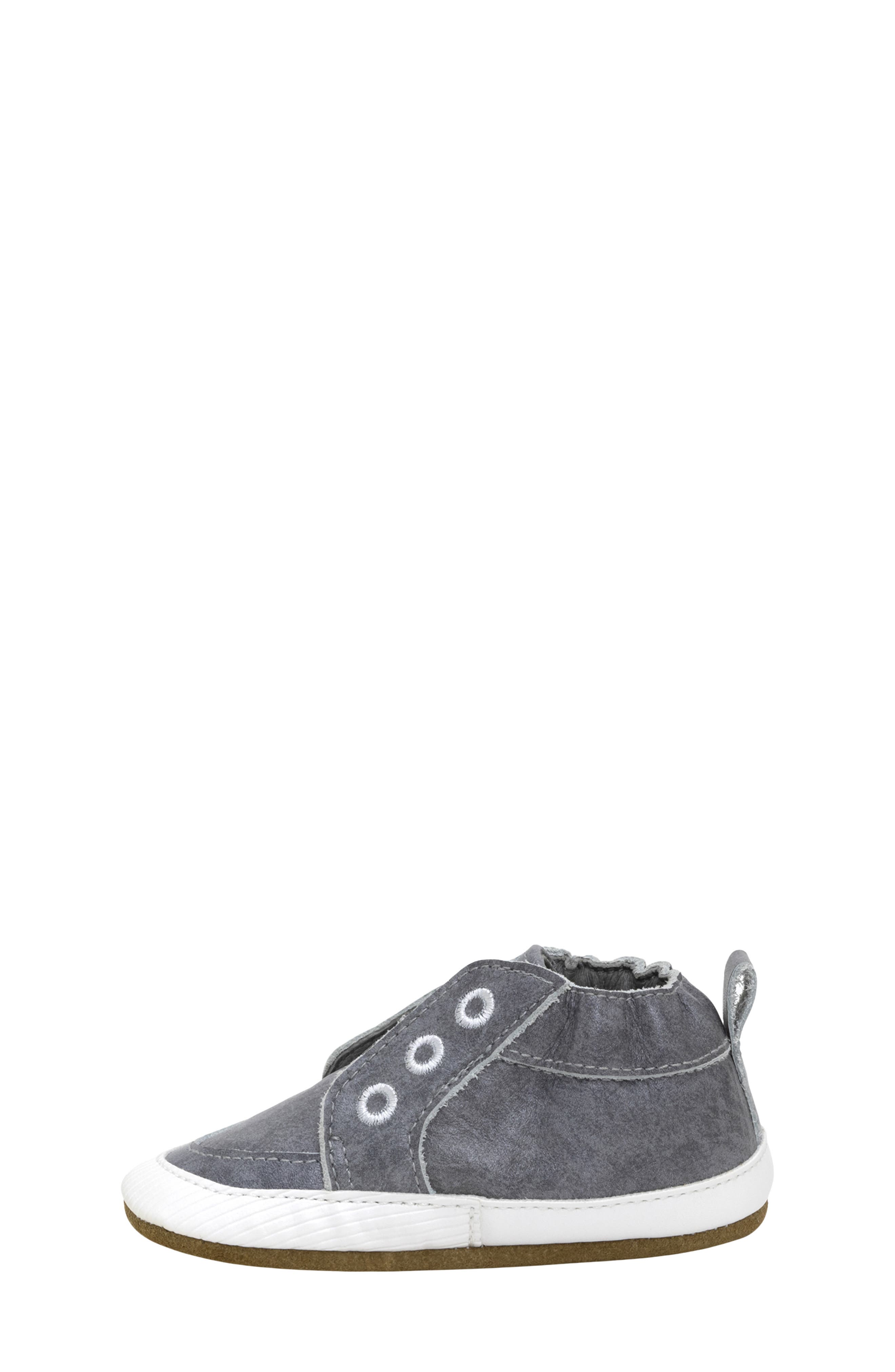 Robeez<sup>®</sup> Stylish Steve Crib Shoe, Alternate, color, Grey