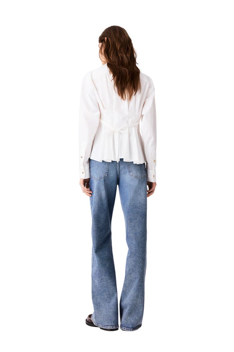 Shirt with lace-up back, Alternate, color, White