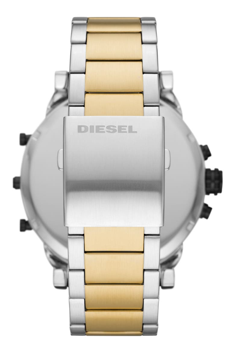 Mr. Daddy 2.0 Chronograph Two-Tone Bracelet Watch, 57mm, Alternate, color, BLACK, GOLD, SILVER