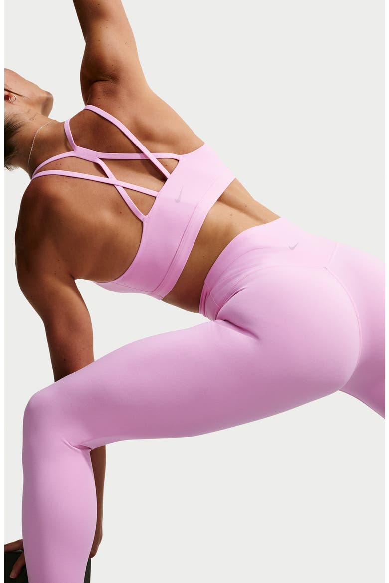 Zenvy Dri-FIT High Waist 7/8 Leggings, Alternate, color, PINK RISE/ COOL GREY